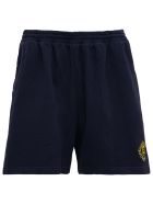 Balenciaga Blue Cotton Bermuda Shorts With Logo Balenciaga Blue Cotton Bermuda Shorts With Logo - Blu