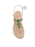 Scopolo Jewel Thong Sandals Dea Sandals Scopolo Jewel Thong Sandals - gold, green