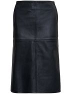 Mauro Grifoni A Line Black Leather Skirt Mauro Grifoni A Line Black Leather Skirt - Black