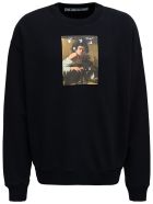 Off-White Black Cotton Sweatshirt With Caravaggio Print Off-White Black Cotton Sweatshirt With Caravaggio Print - Black