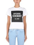 Crew Neck T-shirt Opening Ceremony Crew Neck T-shirt - Offwhiteblack