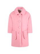 Simonetta Pink Coat For Girl Simonetta Pink Coat For Girl - Pink