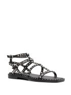 Ash Black Leather Sandals With Studs Ash Black Leather Sandals With Studs - Black
