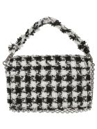 Furla Tartan Check Frayed Shoulder Bag Furla Tartan Check Frayed Shoulder Bag - Black
