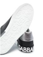 Dolce & Gabbana Portofino Leather Sneaker With Logo Dolce & Gabbana Portofino Leather Sneaker With Logo - Black