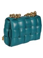 Bottega Veneta Woven Flap Chain Shoulder Bag Bottega Veneta Woven Flap Chain Shoulder Bag - Light Blue