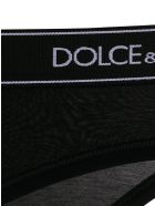 Dolce & Gabbana Black Jersey Slip With Logo Dolce & Gabbana Black Jersey Slip With Logo - Black