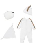 Burberry Claude Set With Check Detailing Burberry Claude Set With Check Detailing - White