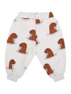 Mini Rodini Grey Sweatpant For Babykids With Walruses Mini Rodini Grey Sweatpant For Babykids With Walruses - Grey