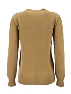 Marni Hazelnut Crewneck Sweater With Embroidered Logo Marni Hazelnut Crewneck Sweater With Embroidered Logo - Hazelnut