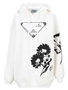 Prada Oversized Hoodie Prada Oversized Hoodie - WHITE BLACK PRINT