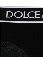 Dolce & Gabbana Ribbed Cotton Briefs With Logo Dolce & Gabbana Ribbed Cotton Briefs With Logo - Black