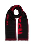 Alexander McQueen Wool Scarf With Logo Alexander McQueen Wool Scarf With Logo - Black