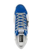 White And Blue Man Super-star Sneakers Golden Goose White And Blue Man Super-star Sneakers