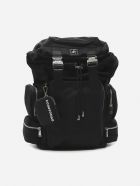 Dsquared2 Technical Fabric Backpack With Logo Patch Dsquared2 Technical Fabric Backpack With Logo Patch - Black