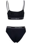 Dolce & Gabbana Black Bikini With Logoed Elastic Band Dolce & Gabbana Black Bikini With Logoed Elastic Band - Black