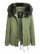 Exclusive Fw20 Icon Parka: Army Mini Parka Raccoon Fur Mr & Mrs Italy Exclusive Fw20 Icon Parka: Army Mini Parka Raccoon Fur - ARMY