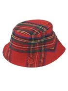Ruslan Baginskiy Tartan Logo Bucket Hat Ruslan Baginskiy Tartan Logo Bucket Hat - Red