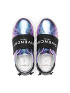 Urban Street Kid Sneakers In Metallic Purple Leather With Band Givenchy Urban Street Kid Sneakers In Metallic Purple Leather With Band - UNI