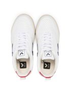 Veja White Leather Sneakers With Blue Logo Veja White Leather Sneakers With Blue Logo - White