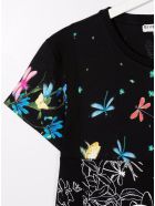 Givenchy Jersey T-shirt With Floral Print And Logo Givenchy Jersey T-shirt With Floral Print And Logo - Black