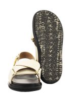 Marni Criss-cross Fussbett Calfskin Sandal Marni Criss-cross Fussbett Calfskin Sandal - White