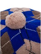 Burberry Argyle Wool And Cashmere Basque With Rhombus Motif Burberry Argyle Wool And Cashmere Basque With Rhombus Motif - Blu