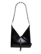 Givenchy Cut Out Crossbody Bag In Box Leather With Chain Givenchy Cut Out Crossbody Bag In Box Leather With Chain - Black
