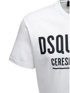 Dsquared2 White Cotton T-shirt With Logo Print Dsquared2 White Cotton T-shirt With Logo Print - White