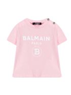 Balmain T-shirt With Print Balmain T-shirt With Print - Rosa/bianco