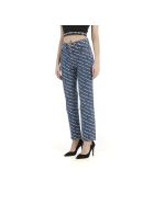 High Rise Logo Jeans T by Alexander Wang High Rise Logo Jeans - Deep Blue White