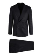 Tagliatore Doublebreasted Linen Suit Tagliatore Doublebreasted Linen Suit - Blue