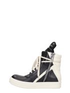 Rick Owens Geobasket Sneakers In Black Leather Rick Owens Geobasket Sneakers In Black Leather - black