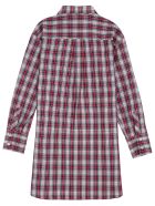 Philosophy di Lorenzo Serafini Kids Check Cotton Dress With Logo Philosophy di Lorenzo Serafini Kids Check Cotton Dress With Logo - White