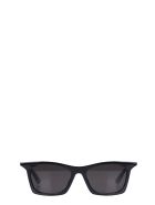 Balenciaga Tip Rectangle Sunglasses In Black Acetate Balenciaga Tip Rectangle Sunglasses In Black Acetate - black