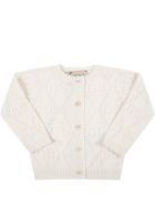 Gucci Ivory Cardigan For Baby Girl With Double Gg Gucci Ivory Cardigan For Baby Girl With Double Gg - Ivory