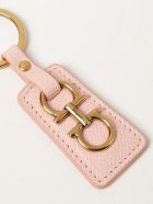 Salvatore Ferragamo Key Chain Salvatore Ferragamo Gancini Key Ring In Leather Salvatore Ferragamo Key Chain Salvatore Ferragamo Gancini Key Ring In Leather - Pink