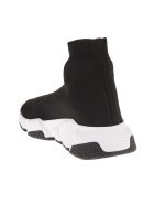 Balenciaga Woman Black And White Speed Recycled Sneakers - Black/white/black
