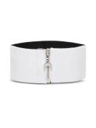 Marine Serre Moon Collar In Balck Stretch Knit Marine Serre Moon Collar In Balck Stretch Knit - White