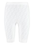 Fendi Logo Detail Shorts Fendi Logo Detail Shorts - White