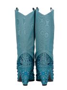 Gucci Texan Ankle Boots In Green Polyester Gucci Texan Ankle Boots In Green Polyester - green