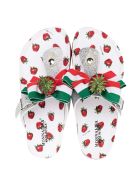 Monnalisa Sandals With Decoration Monnalisa Sandals With Decoration - Rosso
