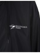 Man Black Wide Line Corporate Windbreaker Balenciaga Man Black Wide Line Corporate Windbreaker - Black