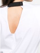 Tela Cotton T-shirt With Padded Shoulder Straps Tela Cotton T-shirt With Padded Shoulder Straps - Bianco