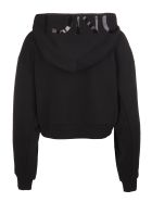Cropped Logo Print Hoodie Moncler Cropped Logo Print Hoodie