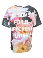 Golden Goose Aira T-shirt With Print And Lettering On The Back Golden Goose Aira T-shirt With Print And Lettering On The Back - FLORAL
