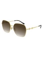 Gucci GG0882SA Sunglasses Gucci GG0882SA Sunglasses - Gold Gold Violet