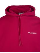 Unisex Red Balenciaga Wide Line Hoodie Balenciaga Unisex Red Balenciaga Wide Line Hoodie - Raspberry/white