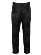 Saint Laurent Satin Pleated Trousers Saint Laurent Satin Pleated Trousers - Black