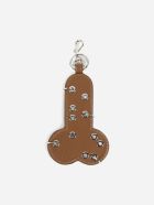 J.W. Anderson Leather Keychain With Studs J.W. Anderson Leather Keychain With Studs - Marrone